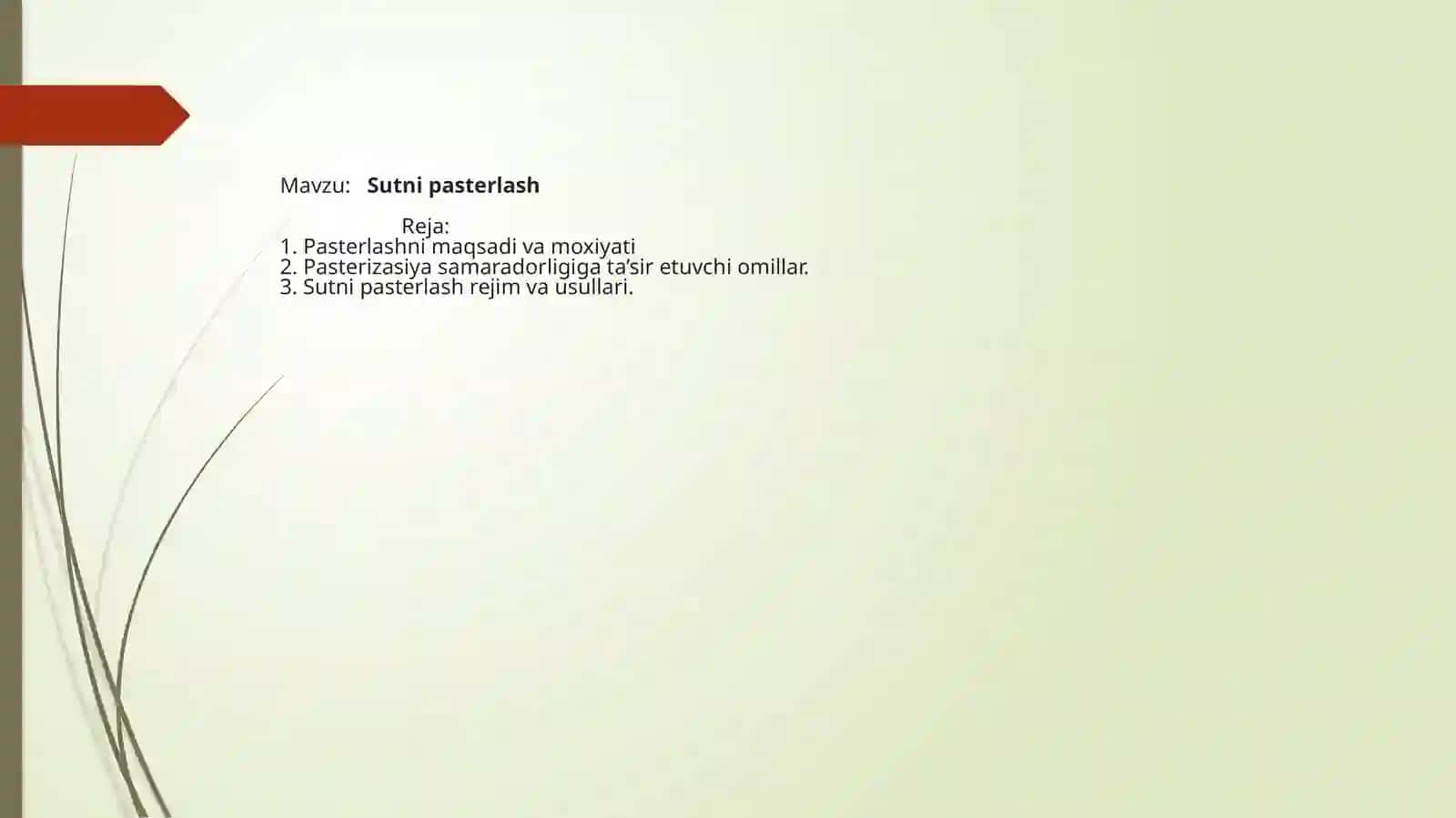 Sut maxsulotlarini saqlash va qayta ishlash 2