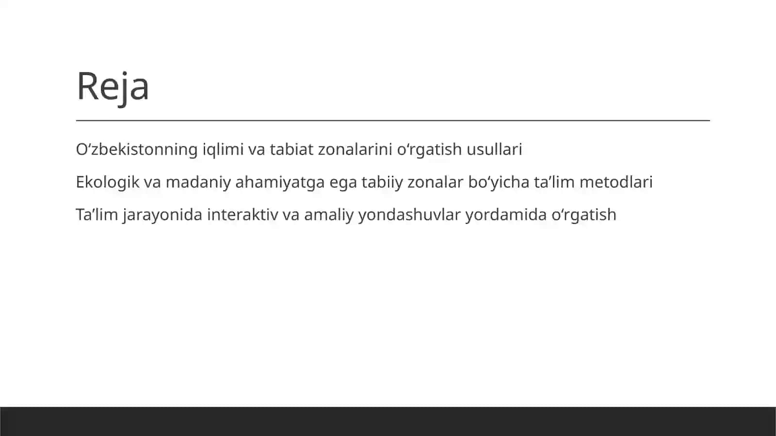 Oʻzbekistoniqlimivatabiatzonalarixaqidadarsoʻtishusullari 2