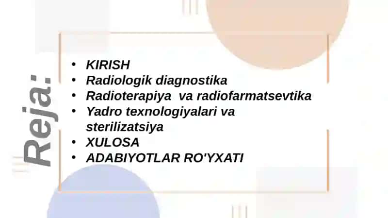 YADRO KIMYOSINING TIBBIYOTDAGI O‘RNI 2