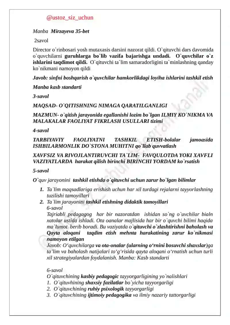 TUSHGAN SAVOLLAR JAVOBLARI BILAN 2