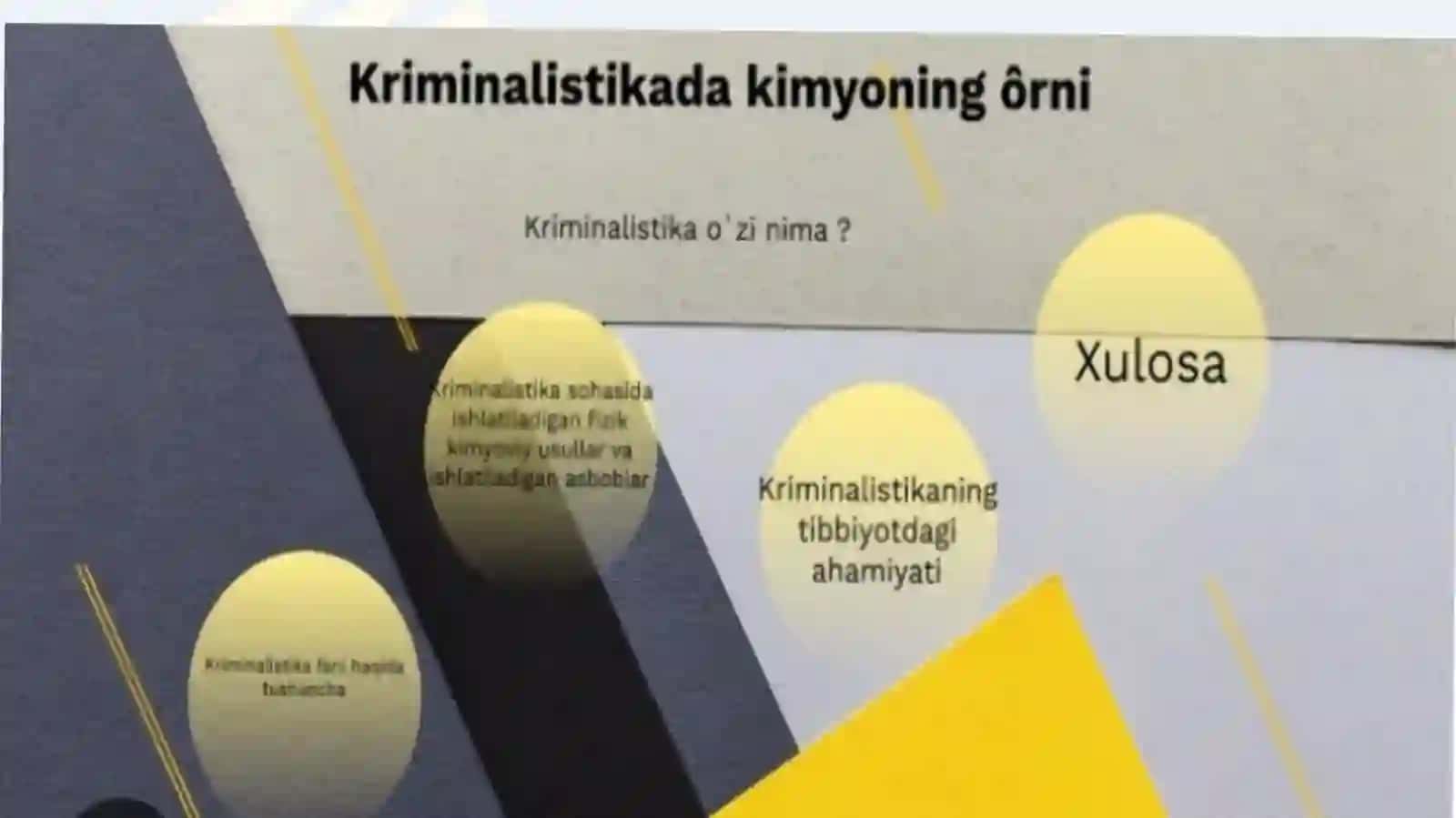Kriminalistikada kimyoning oʻrni 2
