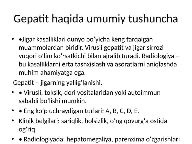 Gepatitlar va Jigar Sirrozi 2