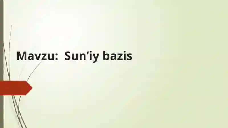 Suniy bazis usuli 2