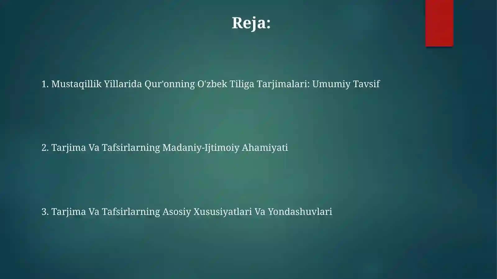 Mustaqillik Yillarida Qur'onning O'zbek Tiliga Tarjimalari 2