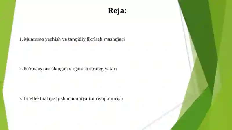Õquvchilarning mustaqil fikrlash qobiliyatini õstirish usullari 2