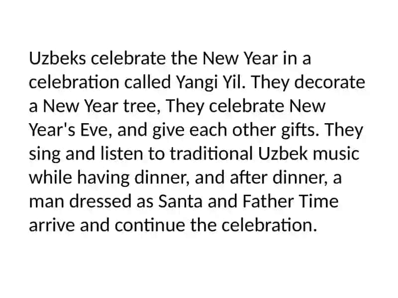 Yangi Yil celebration in Uzbekistan 2