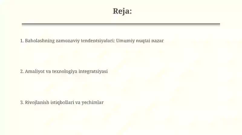 Pedagoklarning kasbiy rivojlanishi baholashga doir yetakchi tendensiyalar 2