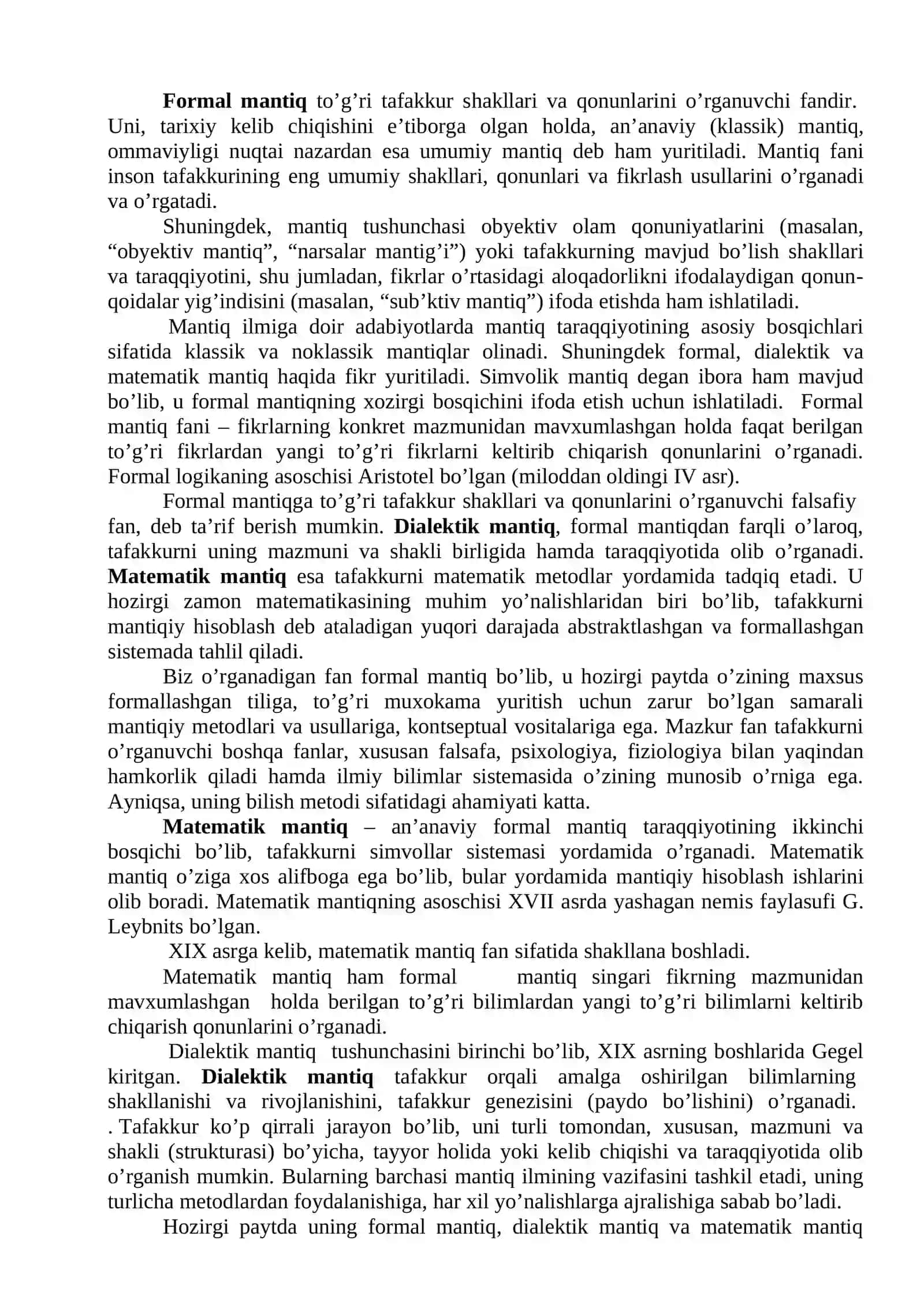 MАVZU: MANTIQ TAFAKUR SHAKLLARI 2