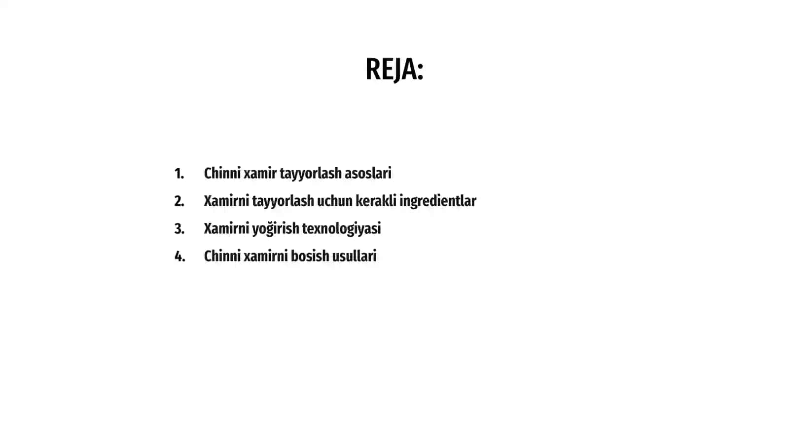 Chinni xamir bilan ishlash texnologiyasi 2