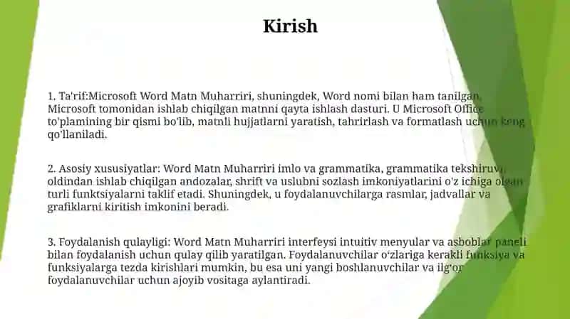 Ms Word Matn Muharriri 2