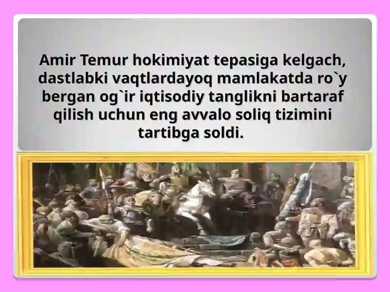 Amir Temurning taxtga kelishidagi tarixiy ahvol 2
