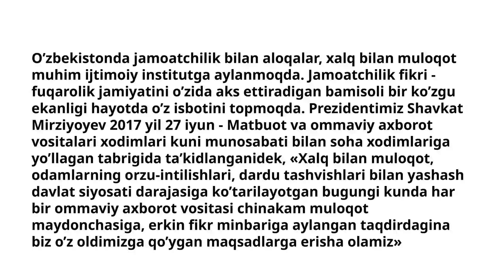 MUSTAQILLIK YILLARIDA O'ZBEKISTONDA OMMAVIY AXBOROT VOSITALARI FAOLIYATI 2