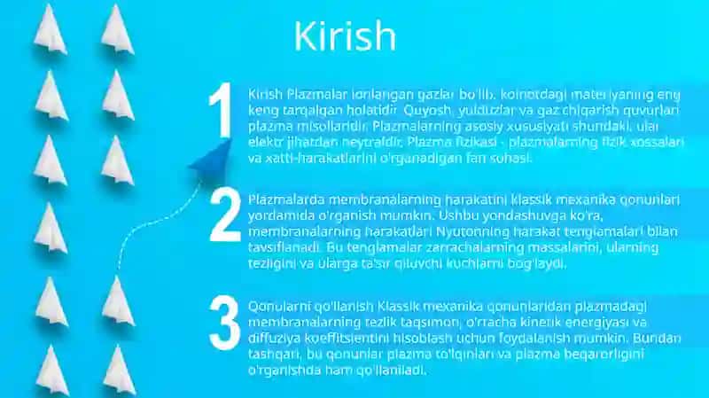 Plazma Holatidagi Zarralarni Klassik Mehanika Qonunlari Asosida Organish 2