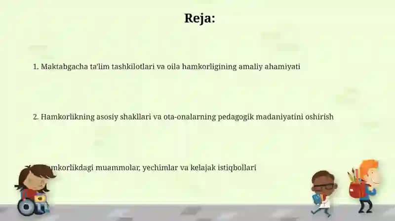 Maktabgacha talim tashkiloti va oila hamkorligining amaliy ahamiyati 2