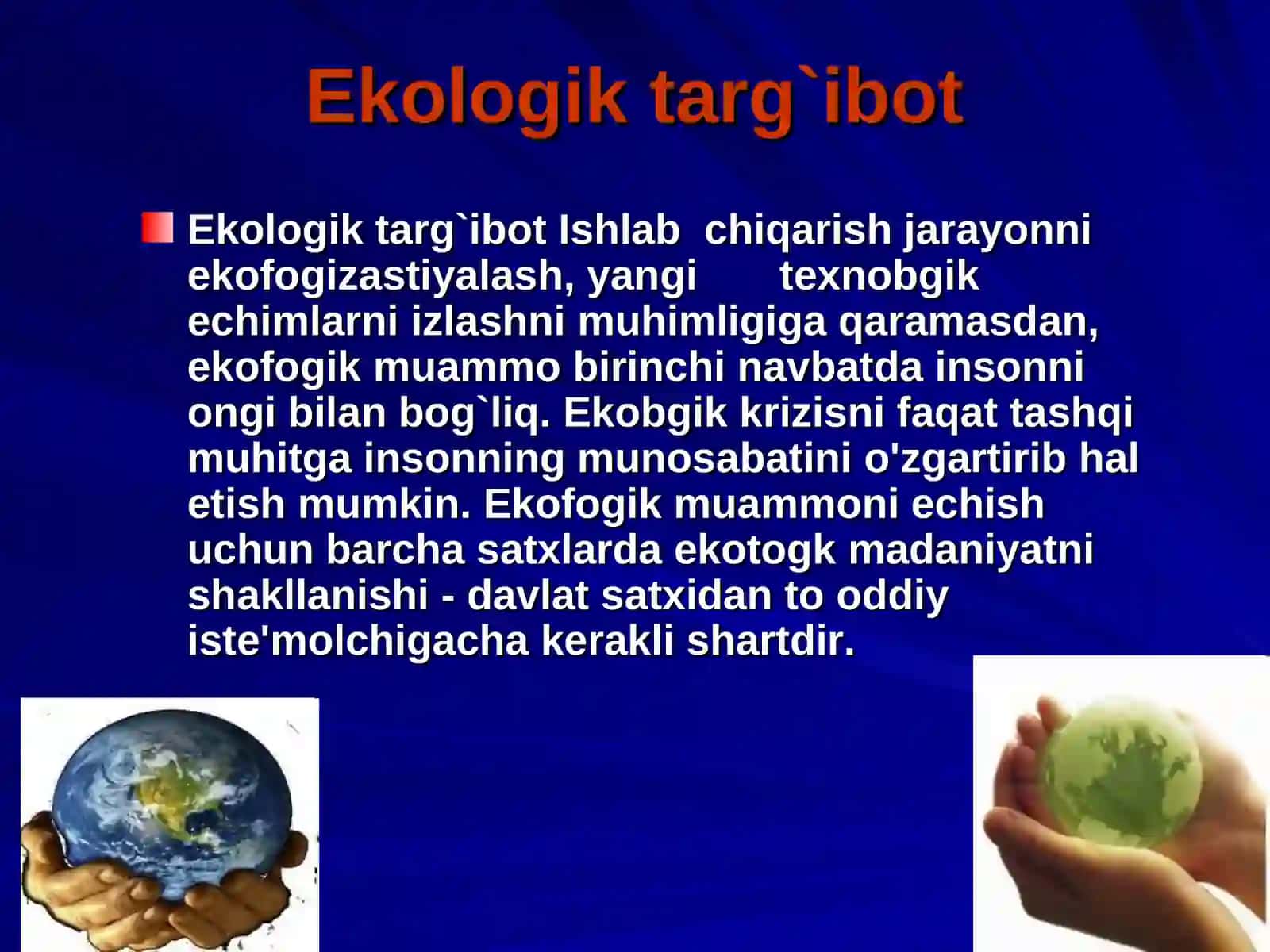 Ekologik targ`ibot 2