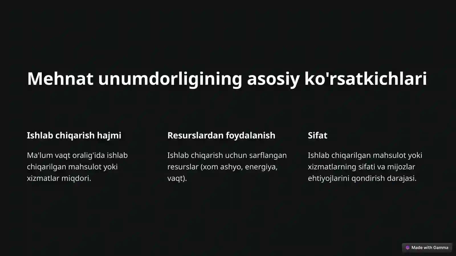 Mehnat unumdorligi: samaradorlikni oshirish yo'llari 2