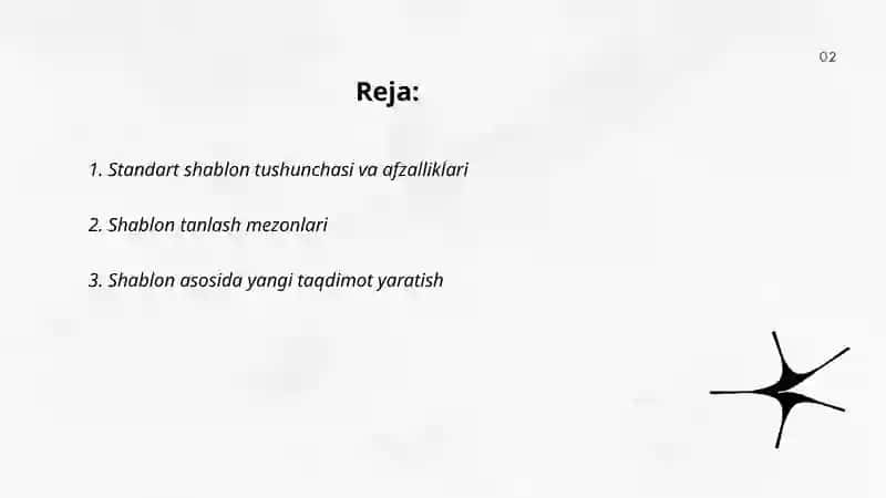 Standart shablonlar asosida taqdimotlar yaratish 2