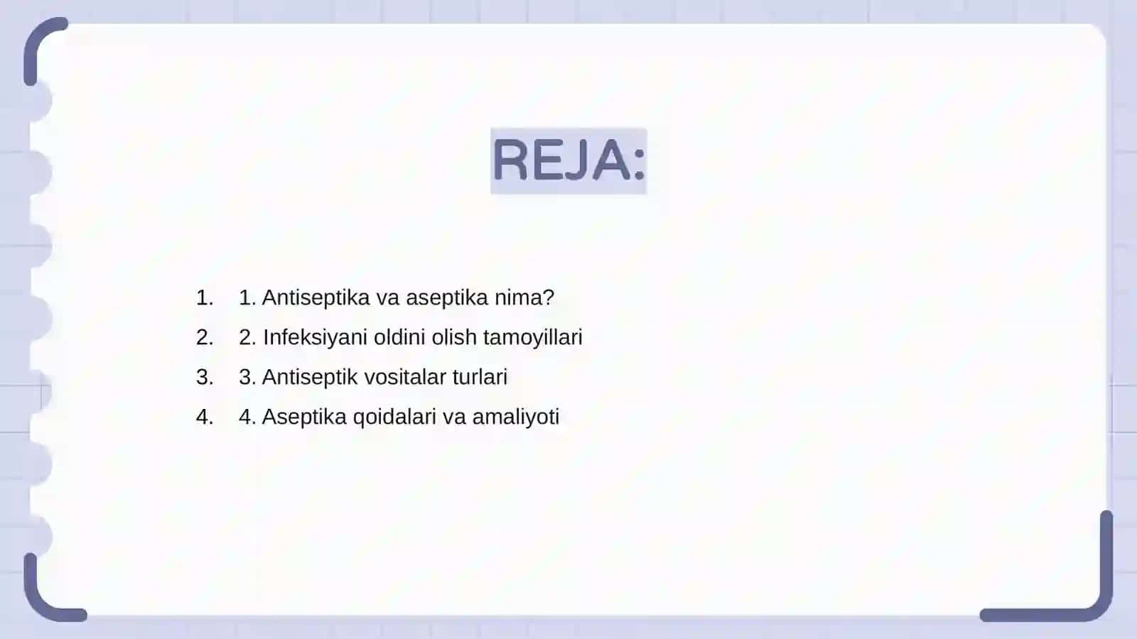 Antiseptika va aseptika tamoyillari 2