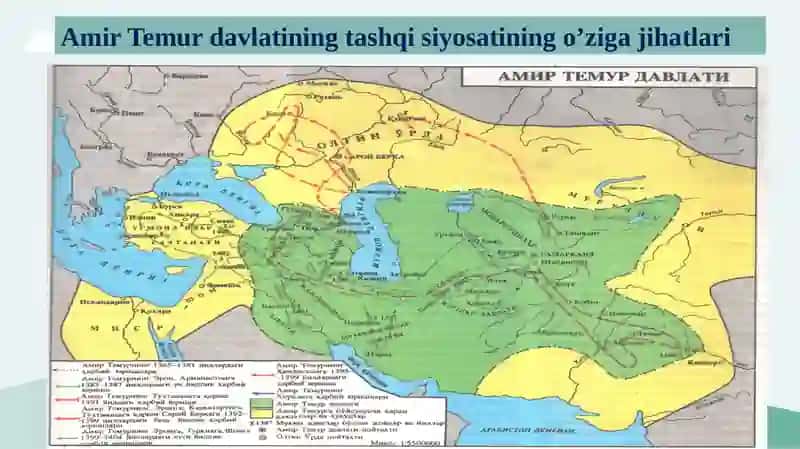 AmirTemur davlatining tashqi siyosati va Amir Temurning jahon tarixida tutgan o‘rni 2