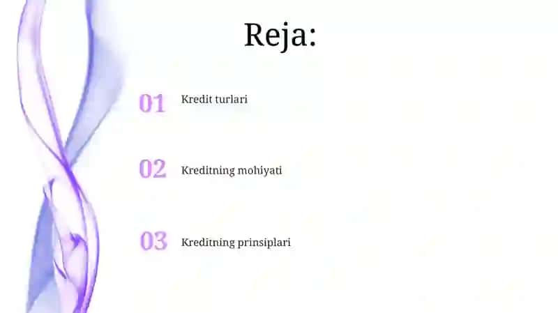 Kreditning mohiyati tamoyillari va turlari 2