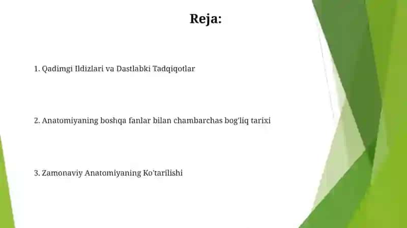 Anatomiyaning rivojlanishi 2