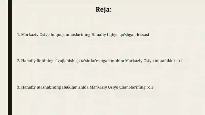 Markaziy Osiyo Faqihlarining Roli va Hissasi 2