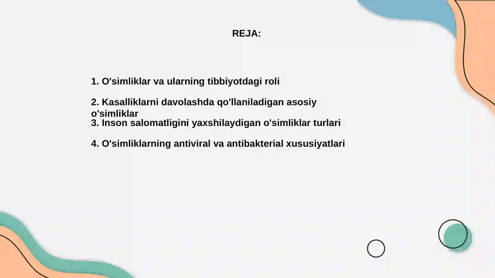 O'simliklar va ularning tibbiyotdagi roli 2