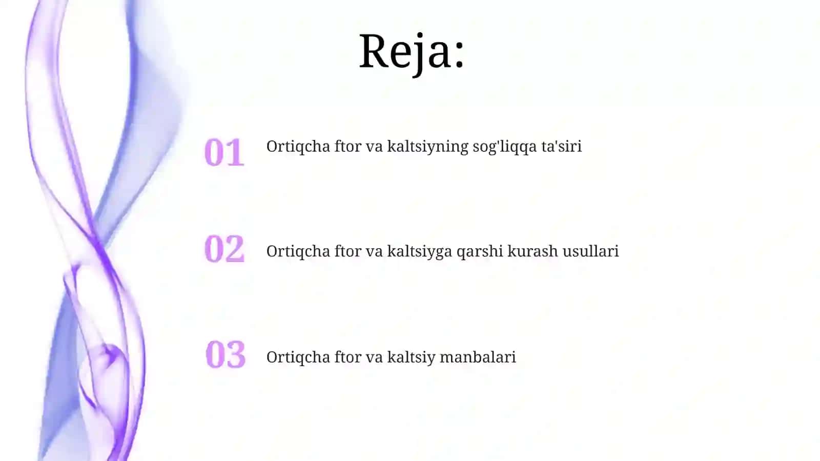 Ortiqcha ftor va kaltsiyni ta'siri 2
