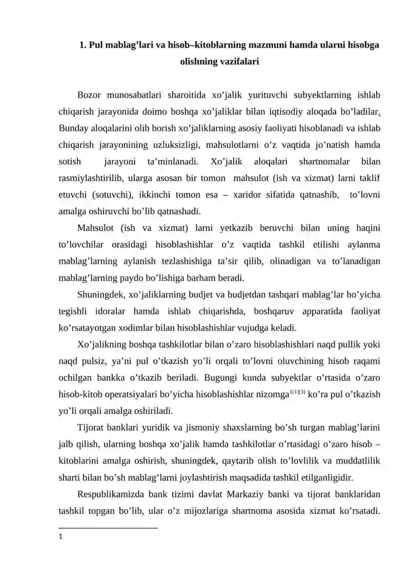 Kassadagi pul mablagʼlarining hisobi 2