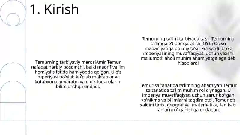 Amir Temur OʻGitlarining Tarbiyaviy Ahamiyati 2