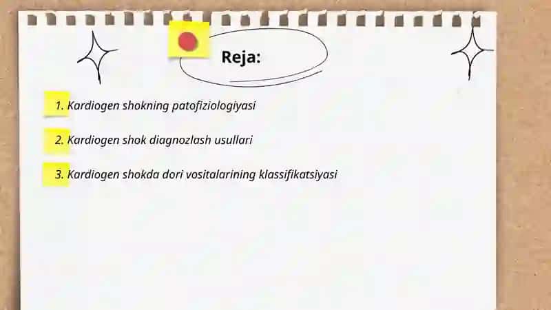 Kardiogen shokning farmokoterapiyasi 2