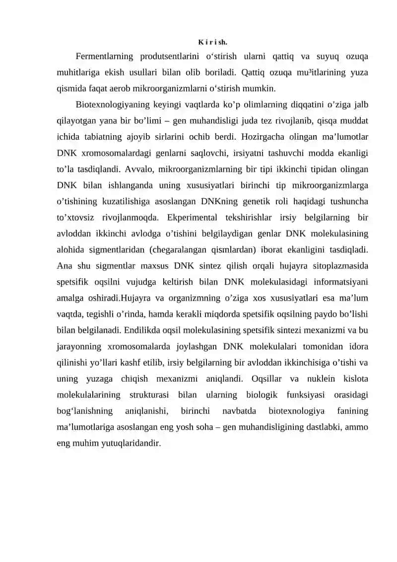 Mikroorganizmlarni suyuq ozuqa muhitida o’stirish jihozlari KURS ISHI 2