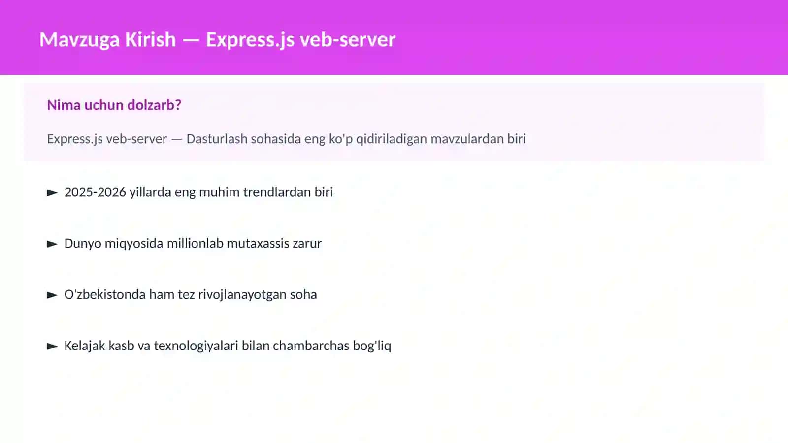 Express.js veb-server 2