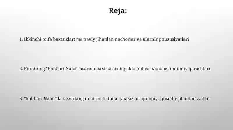 Baxtsizodamlarning ikki toifasi 2