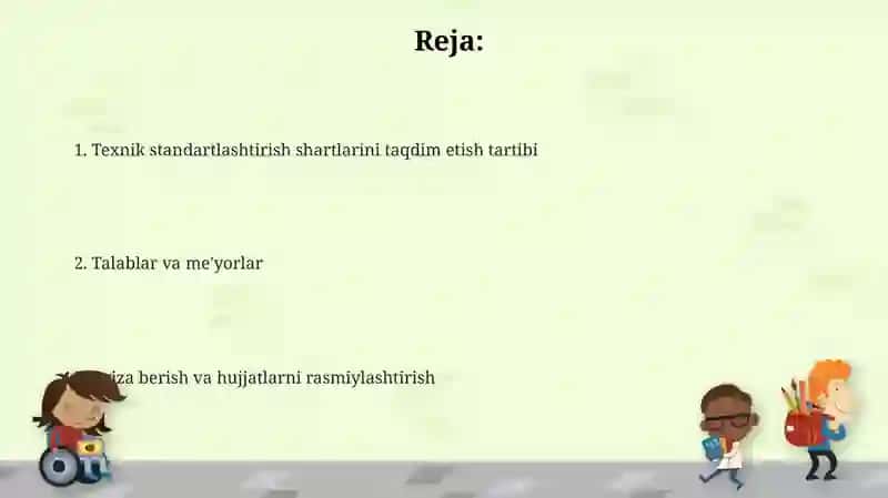 Texnik standartlashtirish shartlarini taqdim etish tartibi 2