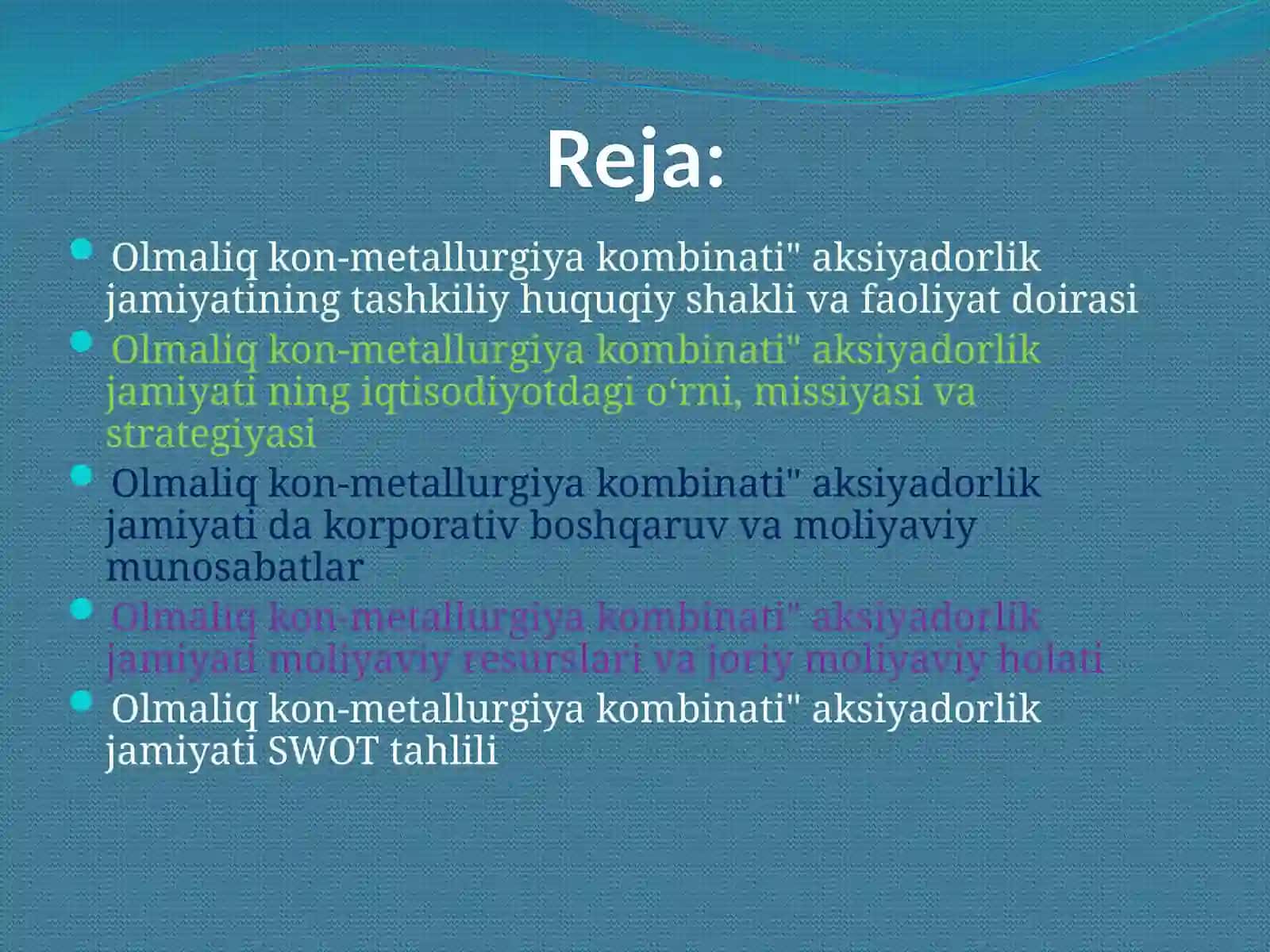 Olmaliqkon-metallurgiyakombinati"aksiyadorlikjamiyati 2