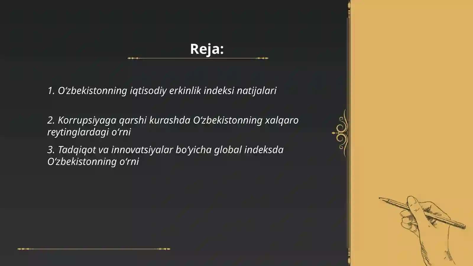 Oʻzbekistonning xalqaro reyting va indekslardagi oʻrni va nufuzini ortib borishi 2