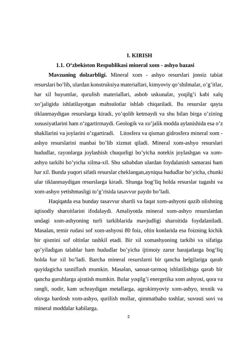 Mineral resurslarni qazib olish jarayonida ularning atrof muhitga ta’siri 2