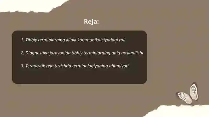 Tibbiy terminlarning klinik amaliyotdagi ahamiyati va ularni toʻgʻri qoʻllash koʻnikmalari 2