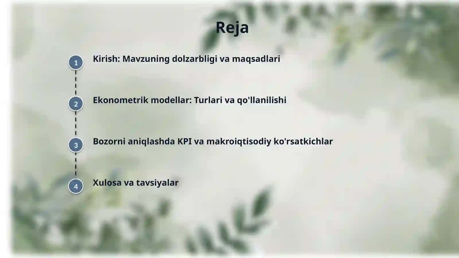 Bozor hajmini aniqlashda ekonometrik modellardan foydalanish 2