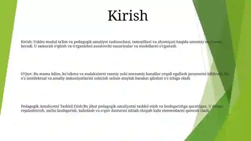 O'Quv Va Pedagogik Amaliyotni Tashkil Etish 2