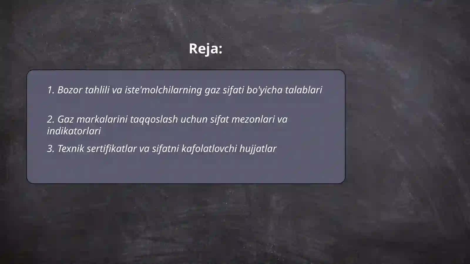 Biznes reja yaratish: eng sifatli gaz markasini aniqlash 2