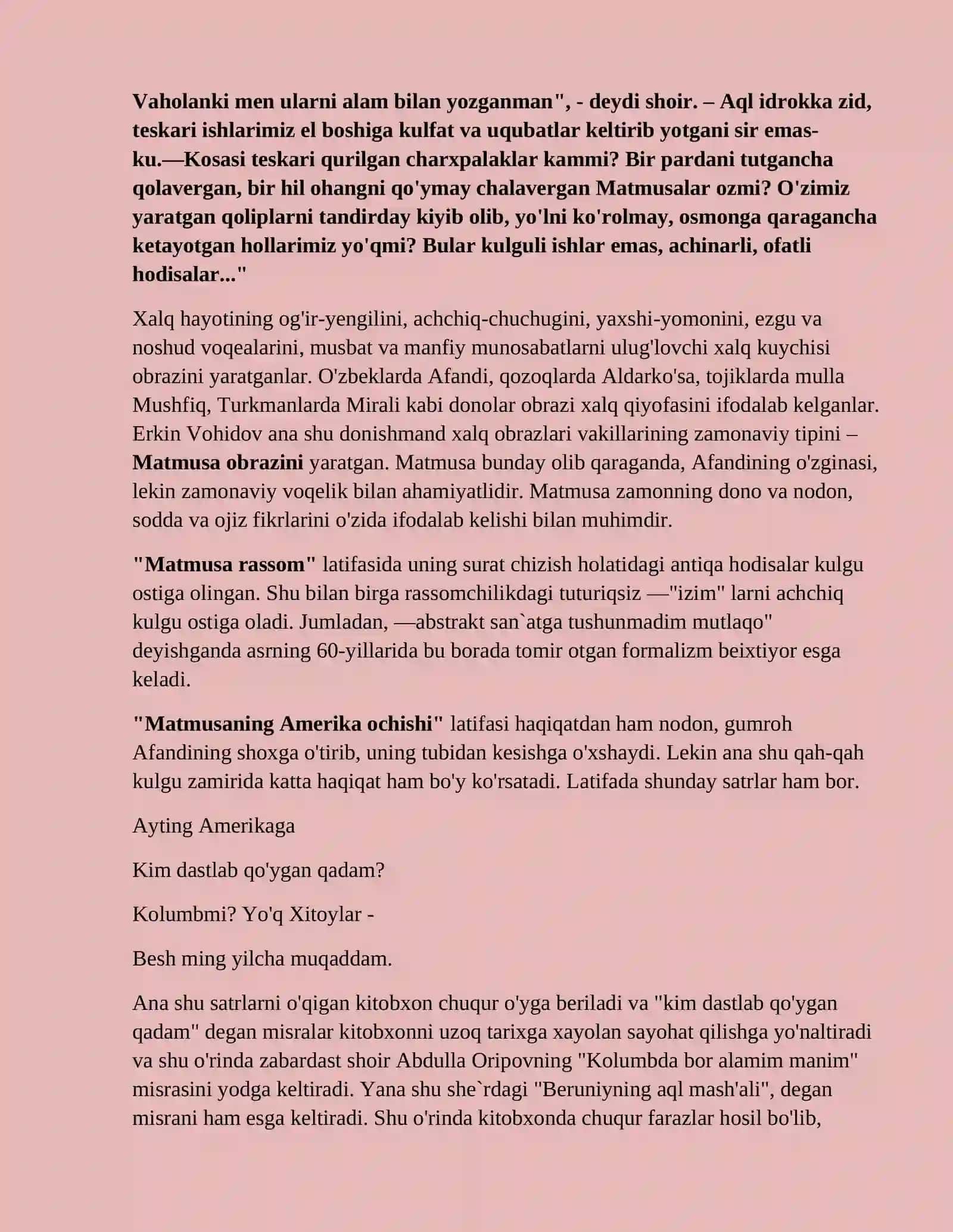 Yumоristik аsаrlаrdа fоsh qiluvchi kulgining o‘rni 2