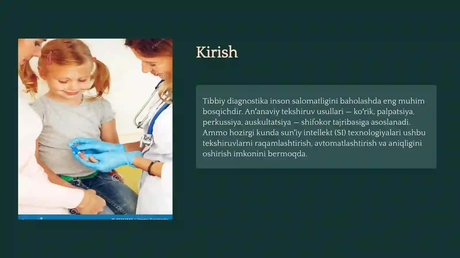 Sun’iy intellektdan foydalanib tekshiruv usullarida yangicha goyalarni kiritish, tahlil qilish. 2
