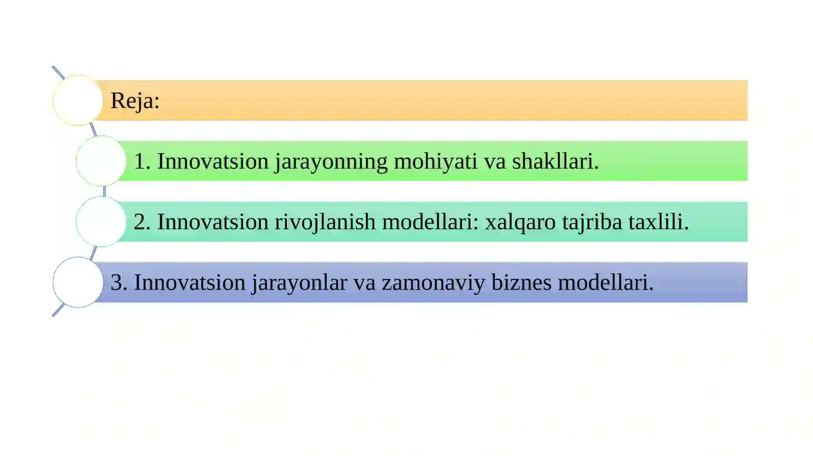 Innovatsion rivojlanish modellari: xalqarotajriba taxlili 2