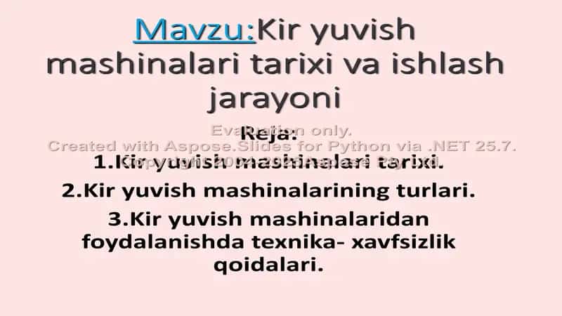 Kir yuvish mashinalari tarixi va ishlash jarayoni 2