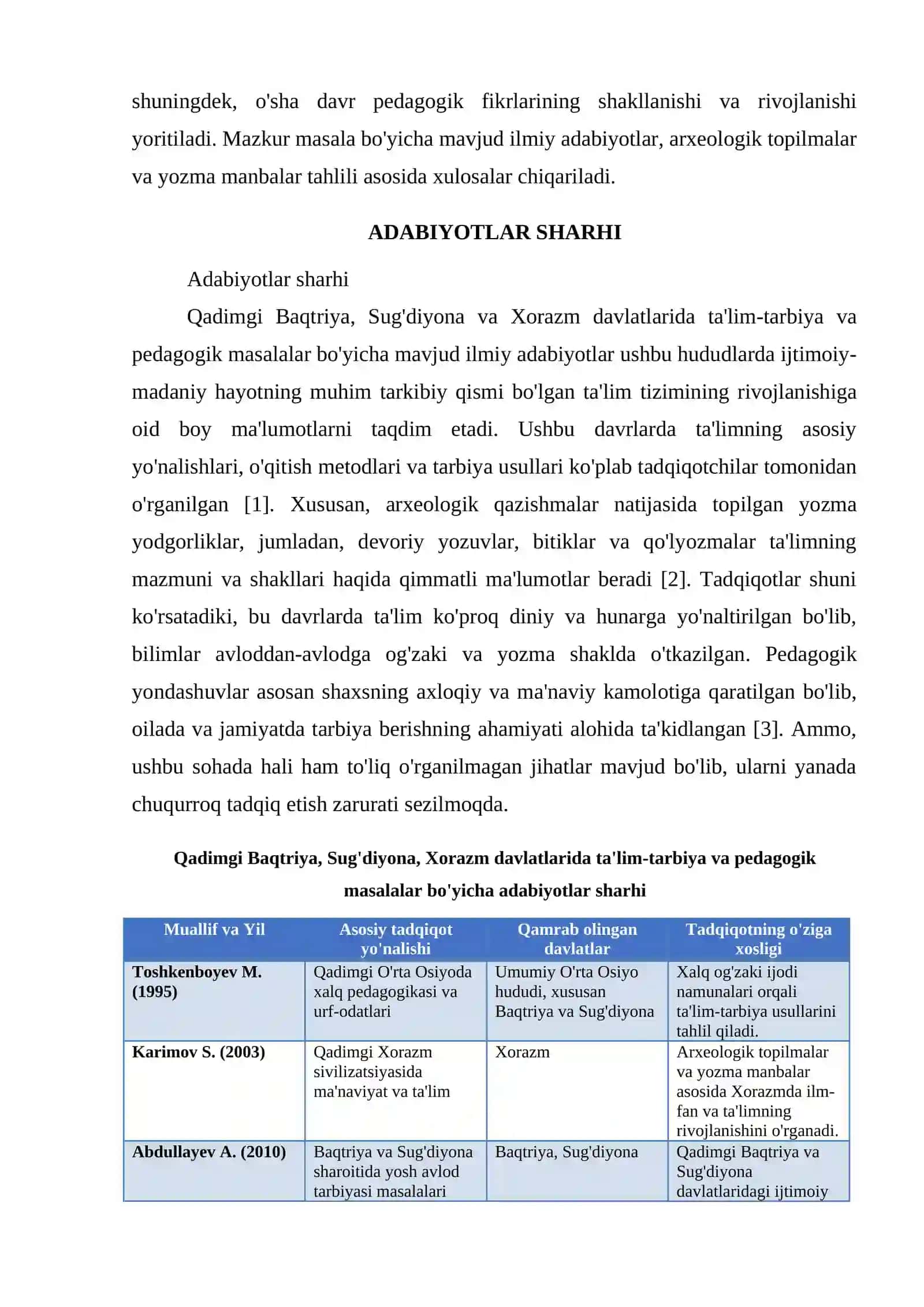 QADIMGI BAQTRIYA, SUG'DIYONA, XORAZM DAVLATLARIDA TA'LIM-TARBIYA VA PEDAGOGIK MASALALAR 2