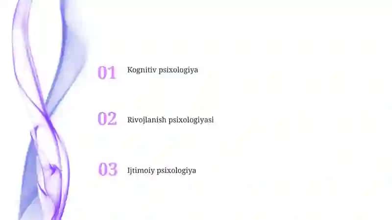Psixologiyaning yo'nalishlari 2