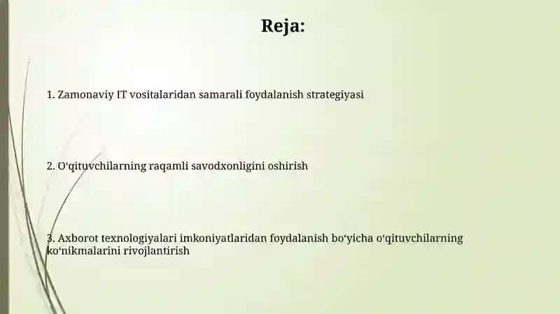 Zamonaviy IT Vositalaridan foydalanish strategiyasi 2