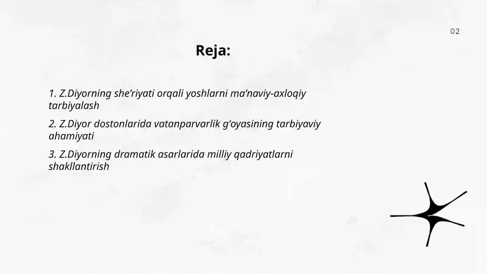 Z.Diyor ijodi sheʼriyati, dostonlari, dramatik asarlarining tarbiyaviy ahamiyati 2